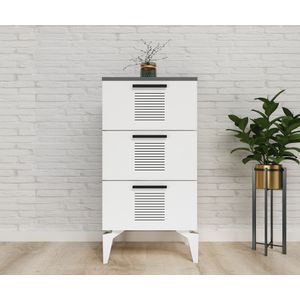 Asimo H - Anthracite, White AnthraciteWhite Multi Purpose Cabinet