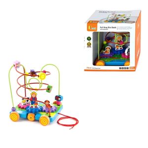 Viga Didaktička igračka Pull Along Wire Beads - Drvena igračka na povlačenje
