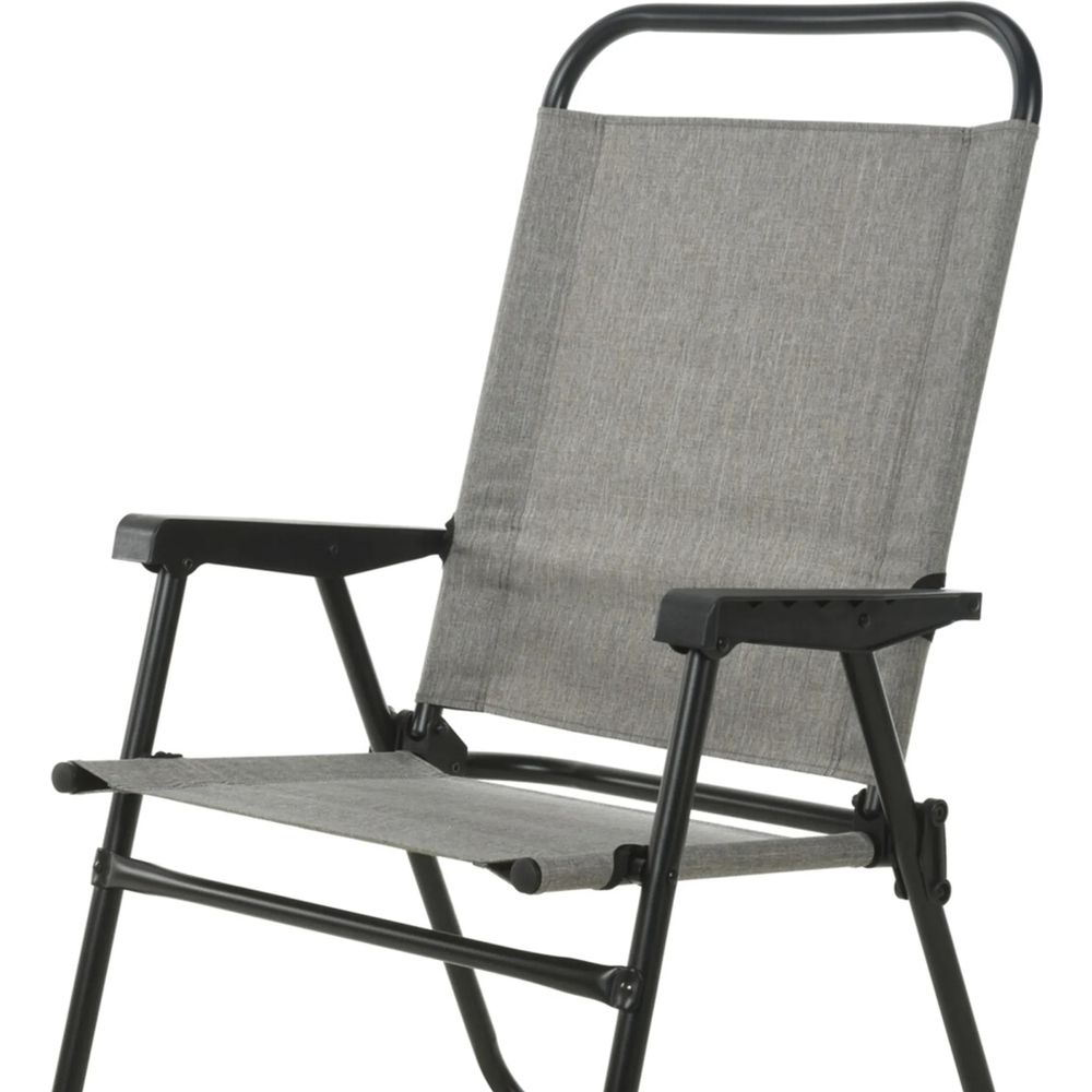 Vrtna stolica sklopiva 60 x 56 x 91 cm - siva slika 3