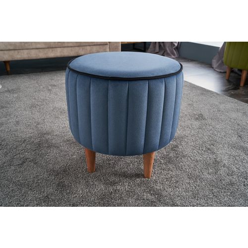 Atelier Del Sofa Tabure, Plava, Lindy Puf - Blue slika 1