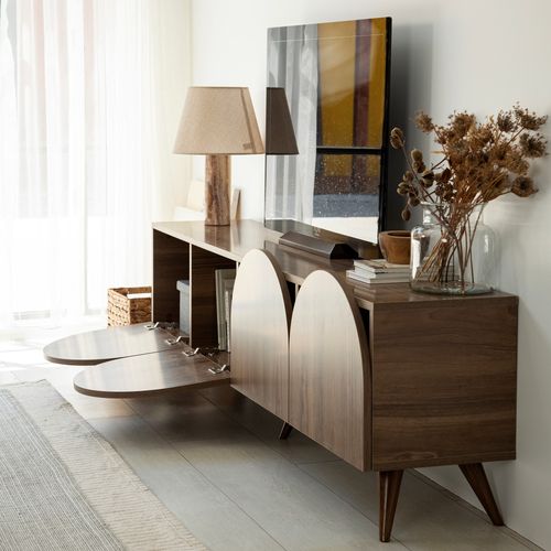 Mesta - Walnut v2 Walnut TV Stand slika 5