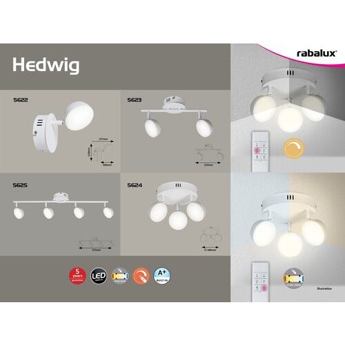 Rabalux Spot rasveta Hedwig LED 2X4W mat bela slika 3