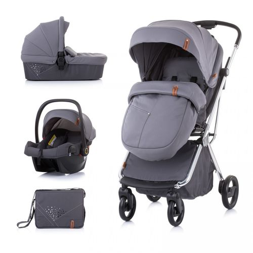 Chipolino  Kolica za bebe 3u1 Piruet Asphalt slika 1