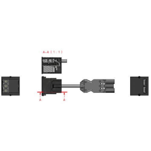 Bachmann prilagođeni modul USB dvostruki punjač (917.224) slika 7
