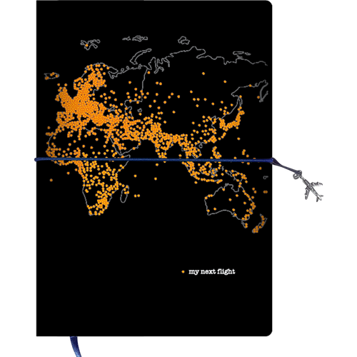 MY TRAVEL MAP Bilježnica AIRPORT MAP - sorto boja slika 1