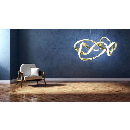 TOOLIGHT Moderna LED stropna svjetiljka + daljinski upravljač EVE App821-CP zlato slika 4