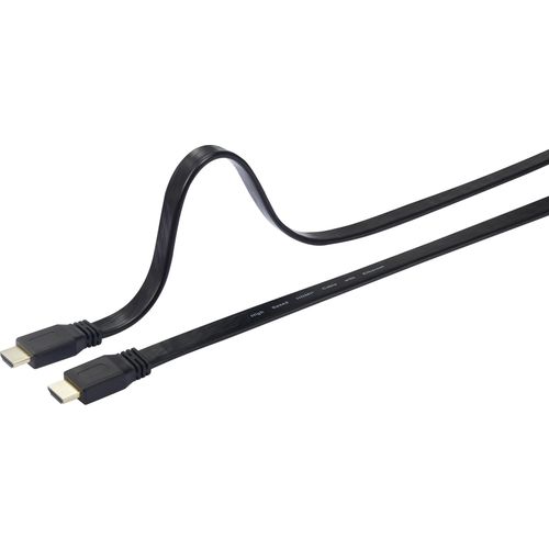 SpeaKa Professional HDMI priključni kabel HDMI A utikač, HDMI A utikač 5.00 m crna SP-7541956 audio povratni kanal (arc), pozlaćeni kontakti, visokofleksibilan, Ultra HD (4K) HDMI HDMI kabel slika 6