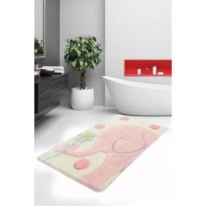 Büyük Fil - Pink Multicolor Acrylic Bathmat
