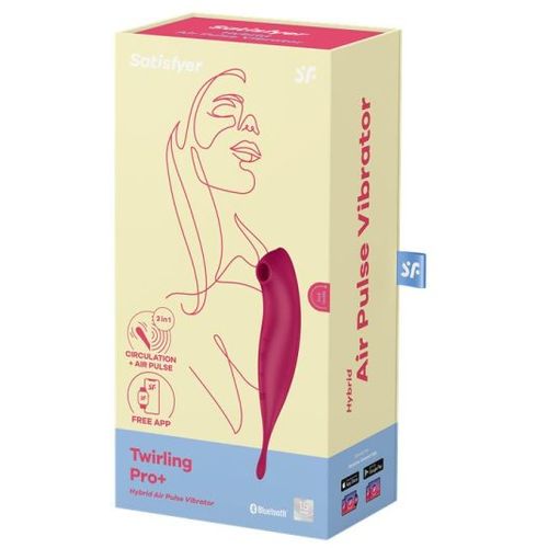 Vibrator Satisfyer Twirling Pro+, tamno crveni slika 8