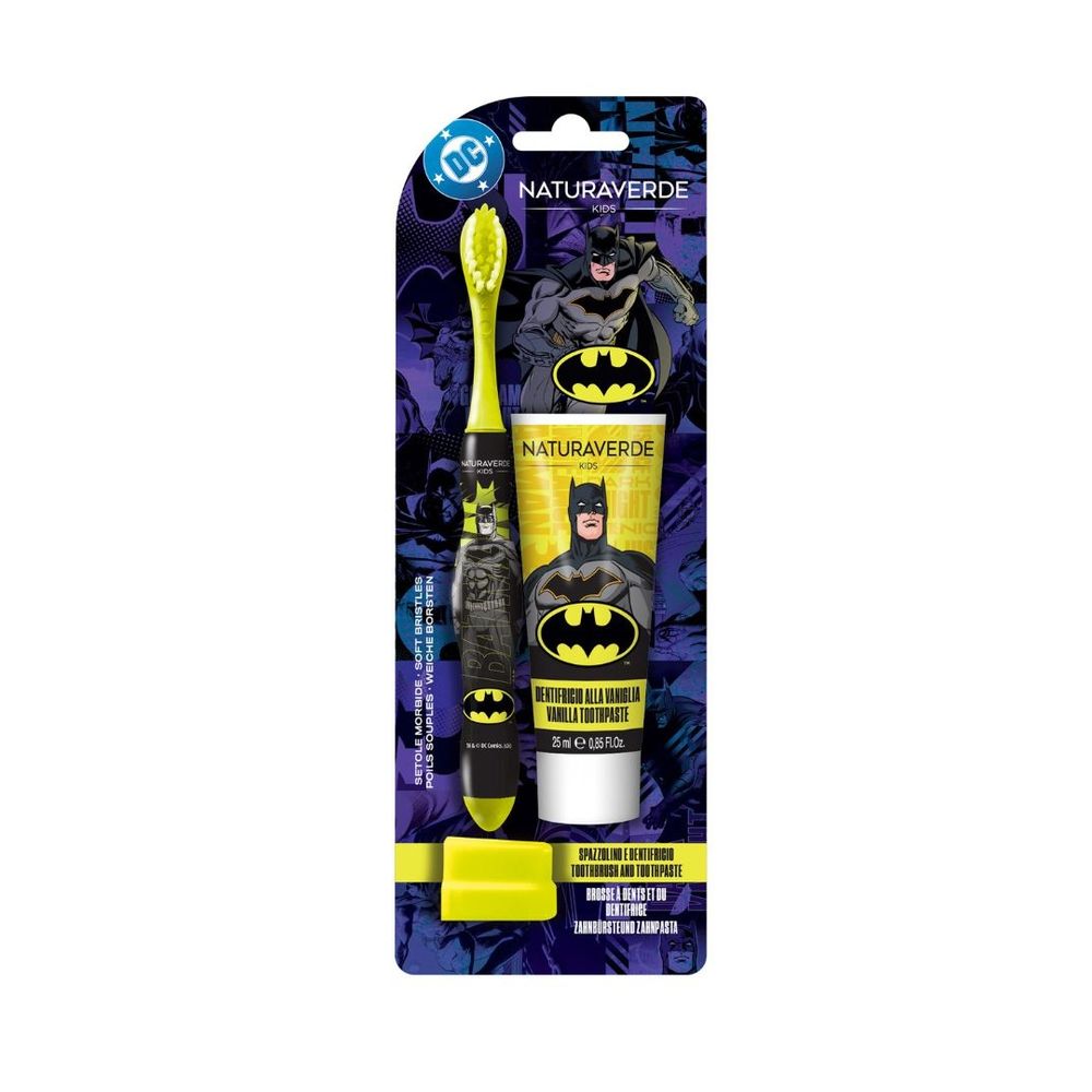 Naturaverde Kids Batman Oral Care Set (četkica za zube + pasta 25ml) slika 1