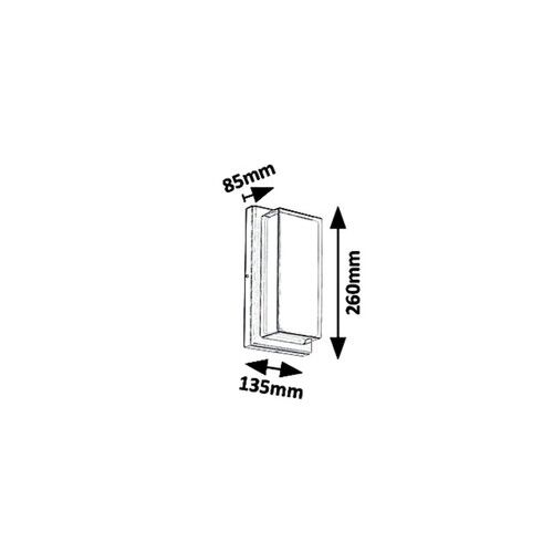 Rabalux Andorra, spoljna zidna lampa LED12W 680lm slika 6