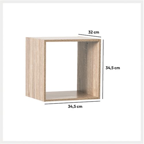 FIVE POLICA 34,5X32X34,5 CM DRVO NATURAL 138966 slika 2