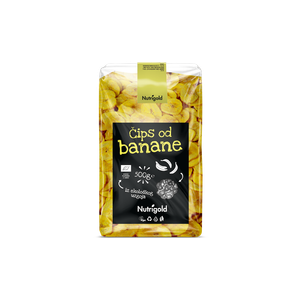 Nutrigold Čips od banane - Organski 500g 