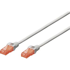 Digitus DK-1617-005 RJ45 mrežni kabeli, patch kabeli cat 6 U/UTP 0.50 m siva sa zaštitom za nosić 1 St.