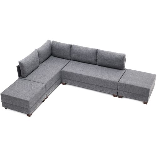 Atelier Del Sofa Kutna garnitura na razvlačenje BELLA SOFT, lijeva, siva, Fly Corner Sofa Bed Left - Grey slika 3