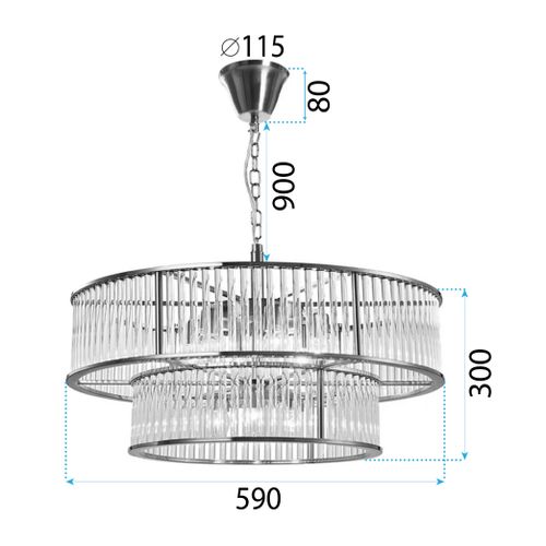 Luster APP1563-8CP chrom slika 8