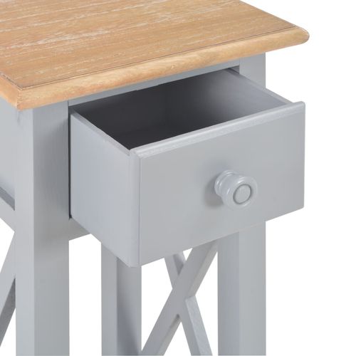 Bočni stolić sivi 27 x 27 x 65,5 cm drveni slika 45