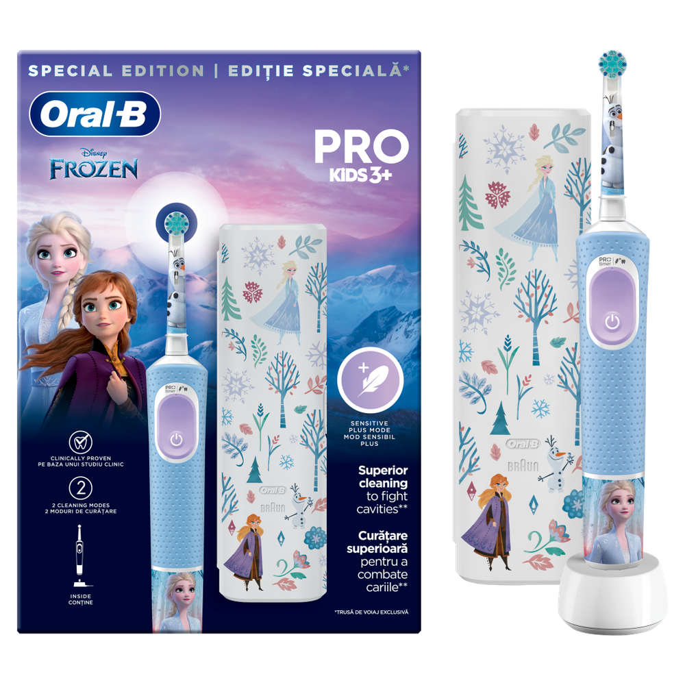 Oral B Električna Četkica Za Zube D103 Vital. Frozen+Travel slika 1