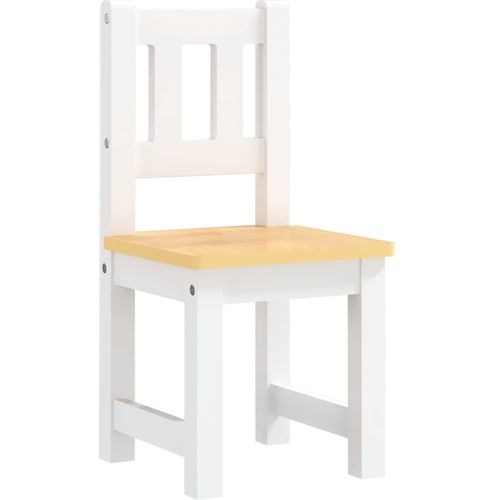 3-dijelni set dječjeg stola i stolica bijeli i bež MDF slika 13