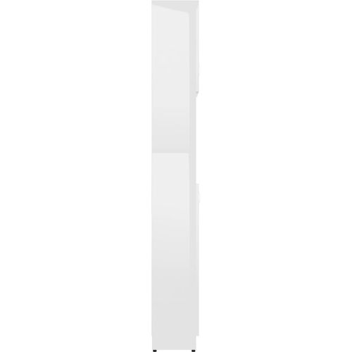 Kupaonski ormarić visoki sjaj bijeli 32 x 25,5 x 190 cm iverica slika 56