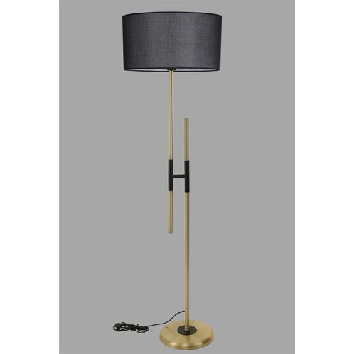 Felix Eskitme Lambader Silindir Hasır Siyah Abajurlu Black Floor Lamp slika 3