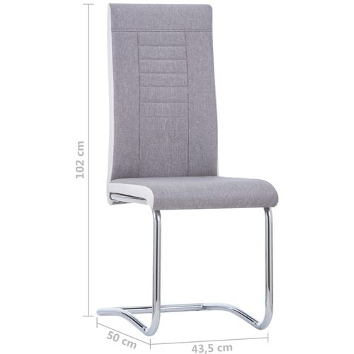 Konzolne blagovaonske stolice od tkanine 4 kom svjetlosive slika 15