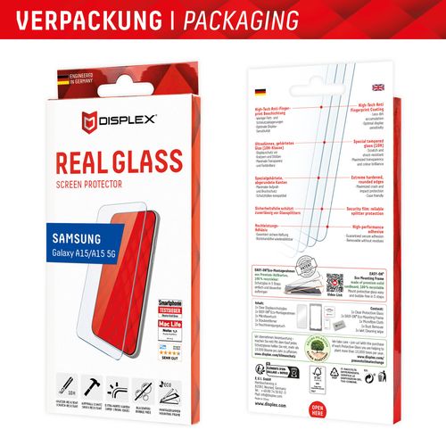 Zaštitno staklo DISPLEX Real Glass 2D za Samsung A15/A15 5G (01925) slika 1