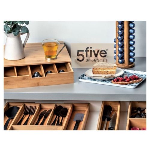 FIVE ORGANIZATOR SA FIOKOM 34,5X30,5X8CM BAMBUS NATURAL  151259 slika 2