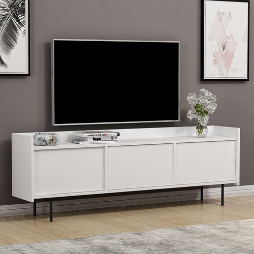 Hanah Home Atlas - White White TV Stand slika 5