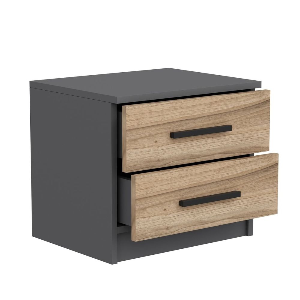 Kale - 4920 Walnut Anthracite Noćni Ormarić slika 6