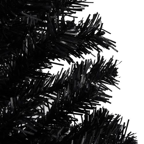 Umjetno božićno drvce LED sa stalkom crno 120 cm PVC slika 3