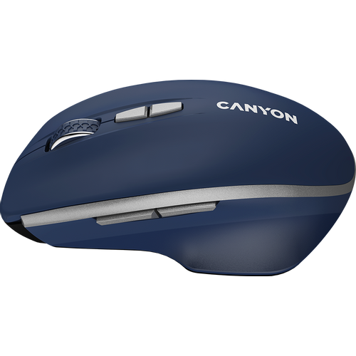 CANYON MW-21, 2.4 GHz Wireless mouse ,with 7 buttons, DPI 800/1200/1600, Battery: AAA*2pcs,Blue,72*117*41mm, 0.075kg slika 2