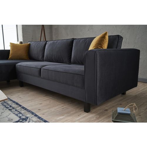 Atelier Del Sofa Kutna garnitura, Antracit, Kale Velvet Left - Anthracite slika 5