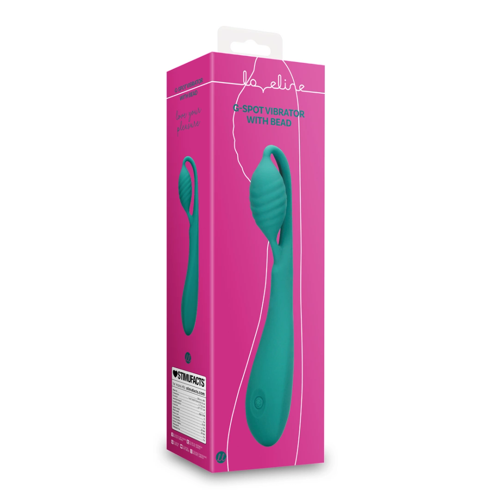 Loveline by Shots Vibrator za G-točku s kuglicama - Blue Grass slika 2