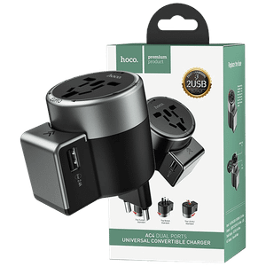 hoco. Punjač Travel, univerzalni- AC4 Dual port rotating charging