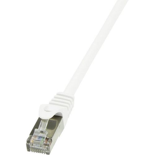 LogiLink CP2011S RJ45 mrežni kabel, Patch kabel cat 6 F/UTP 0.25 m bijela sa zaštitom za nosić 1 St. slika 3