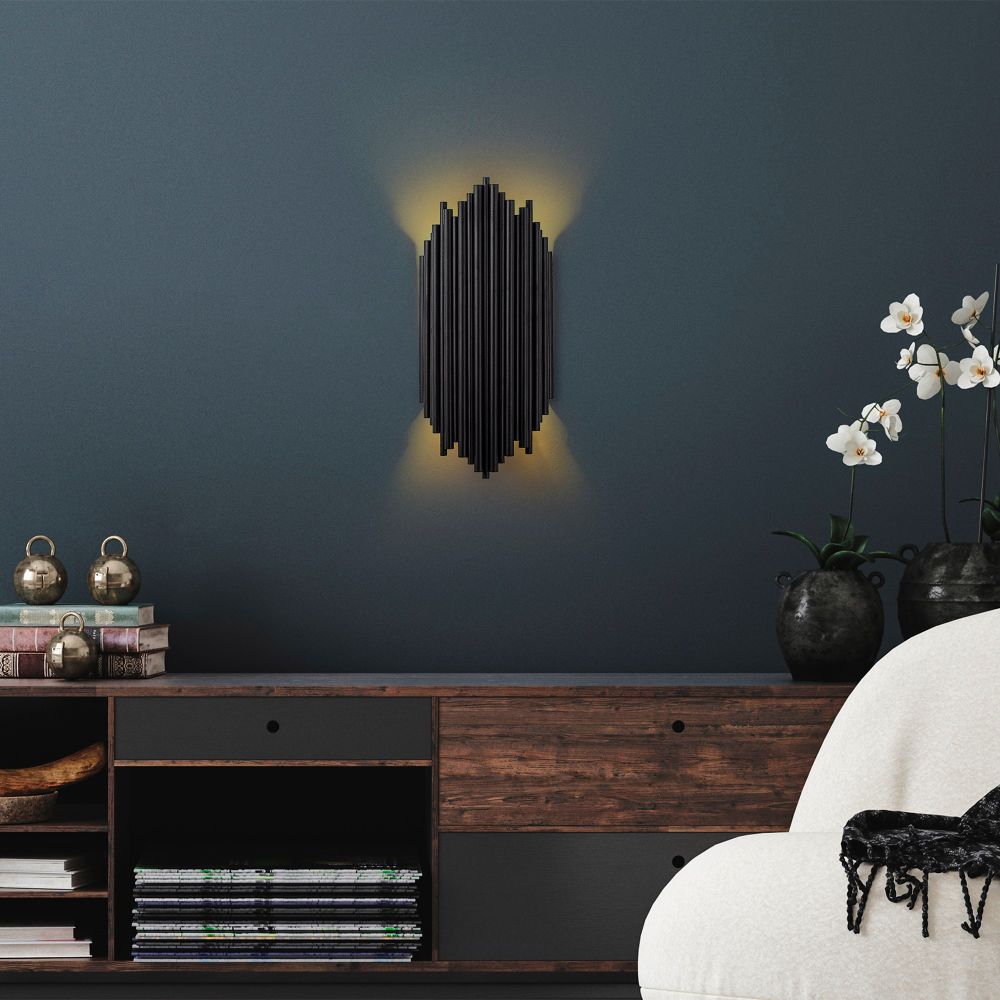 Kara - Crna Zidna Lampa 13345 slika 2