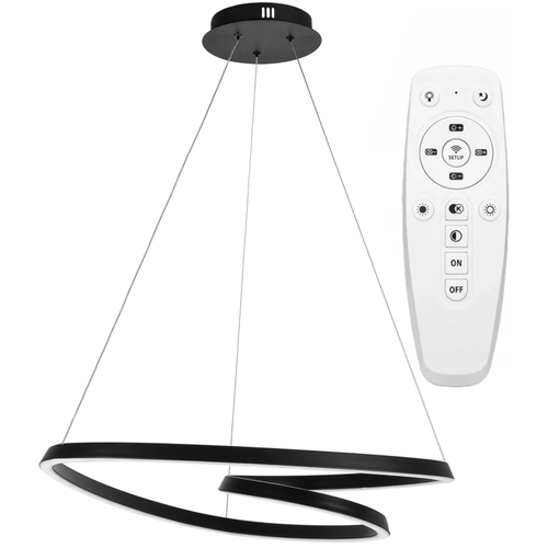 TOOLIGHT Stropna svjetiljka Hanging Loop LED + Remote APP796-cp crna slika 1