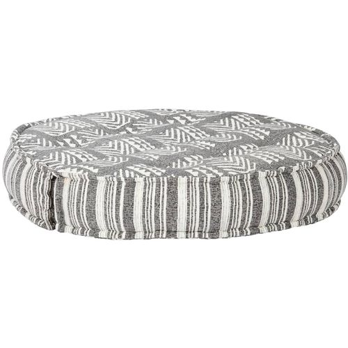 283788 Pouffe 100x20 cm Grey Stripe Fabric slika 3