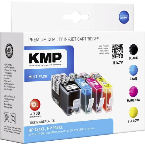 KMP patrona tinte kombinirano pakiranje kompatibilan zamijenjen HP 934XL, 935XL crn, cijan, purpurno crven, žut H147V 1743,0050 slika 1