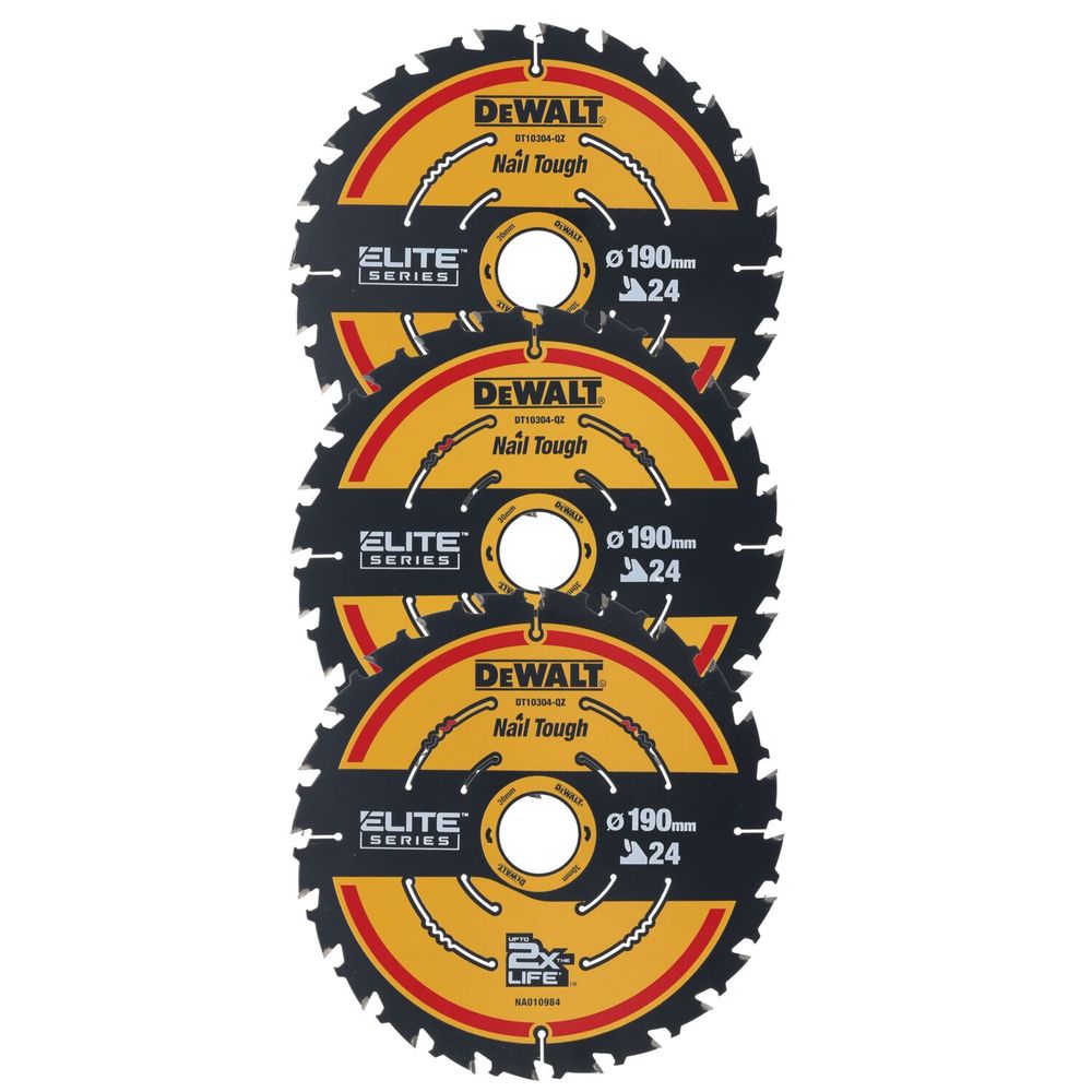 Dewalt list kružne pile 190mm 24T 3 kom DT10399 slika 2
