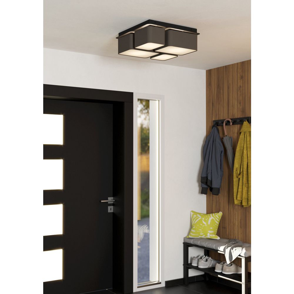 Eglo stropna lampa 'Mordazo' - E27, antracit/smeđa slika 2