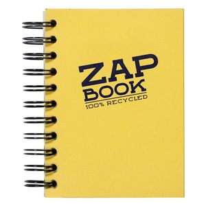 Clairefontaine Zap book A6 80gr 160L, mix boja, spiralni uvez, bjanko, 100% reciklirani papir