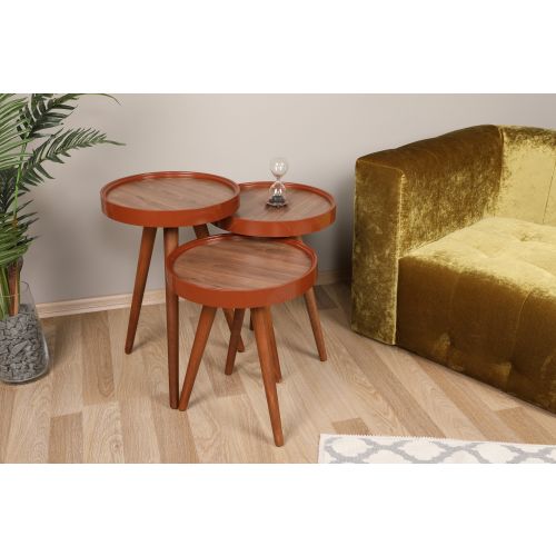 Isla Walnut Nesting Table (3 Pieces) slika 1