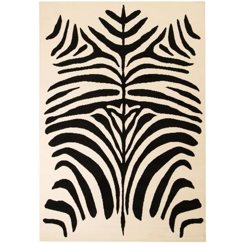 Moderni tepih sa zebrastim uzorkom 80 x 150 cm bež/crni slika 18