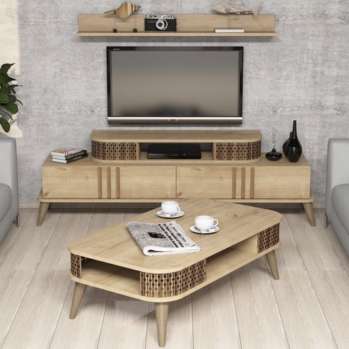 Eylül - Oak Oak Living Room Furniture Set slika 1