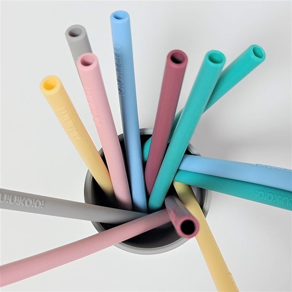 Minikoioi Silikonska slamka Flexi Straws 2kom, Žuta slika 2