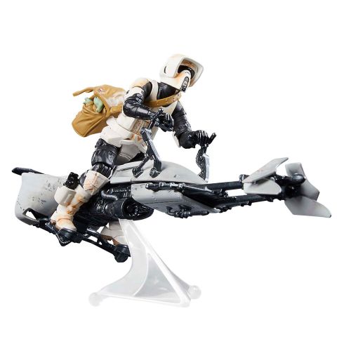 Star Wars Mandalorian Speeder Bike Scout Trooper i Grogu figura 9cm slika 2