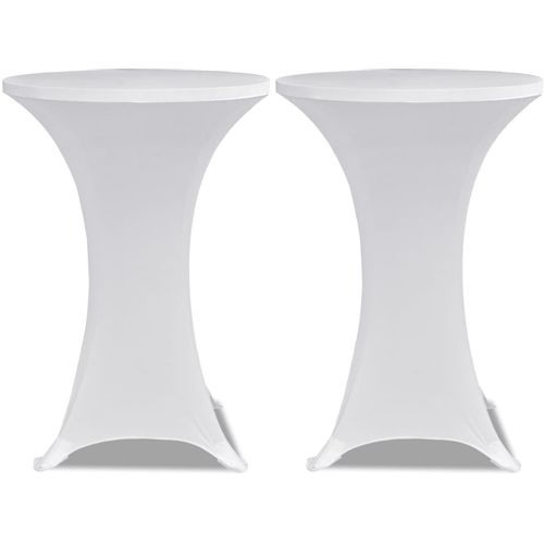 Navlaka za stol za stajanje Ø 60 cm bijela rastezljiva 4 kom slika 21