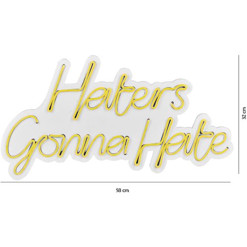 Wallity Ukrasna plastična LED rasvjeta, Haters Gonna Hate - Yellow slika 8